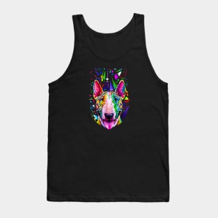 Bull Terrier Dog 90s Retro Vintage Artwork Tank Top